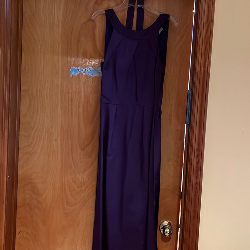 Vera wang long satin dress with 2 belts